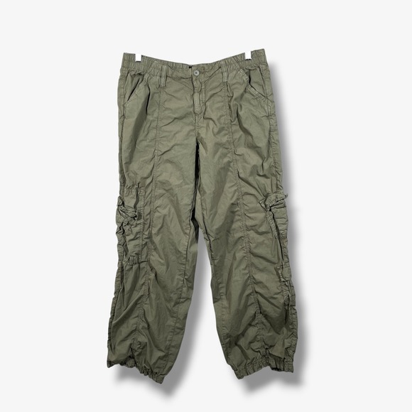 BDG Urban Outfitters Y2K Cargo Pants Womens L Olive Green Cotton Blend Army - Picture 1 of 8
